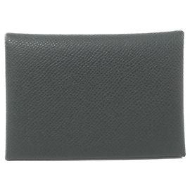 Hermès Monedero Calvi Duo Hermes Verde oscuro