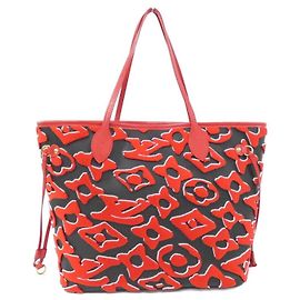 Bolsa Louis Vuitton LVxUF Neverfull MM Preto Vermelho