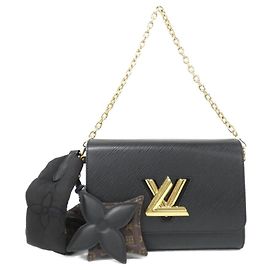 Borsa a Spalla Louis Vuitton Epi Twist MM Nero