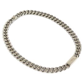 Fendi Silver Metal Necklace Silvery