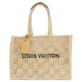Cabas Summer Shopper en Damier Raffia Louis Vuitton Beige Autre