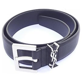 Saint Laurent 554773 Standard Gürtel Schwarz Schwarz