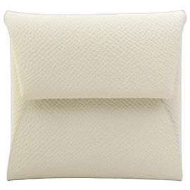 Hermès Hermes Epsom Leather Coin Purse White