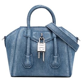 Borsa Givenchy Blue Mini Denim Antigona Lock Blu Altro
