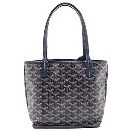 Goyard Blue Mini Goyardine Reversible Anjou Bleu Bleu Marine
