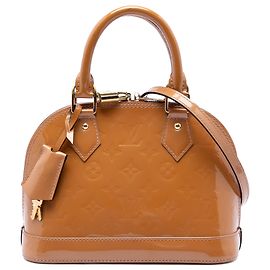 Louis Vuitton Alma BB en Monogram Vernis marrón Castaño Camello