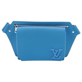 Louis Vuitton Blue Aerogram Takeoff Sling Umhängetasche Blau