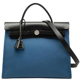 Hermès Blue Toile Herbag Zip 31 Autre