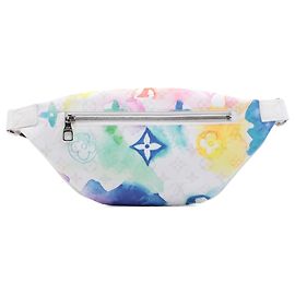 Marsupio Louis Vuitton White Monogram Watercolor Discovery PM Bianco