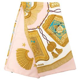 Sciarpa in seta Hermès Pink Poste et Cavalerie 90 Rosa