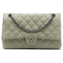 Chanel Green Quilted Caviar Reissue 2.55 Double Flap 226 Vert