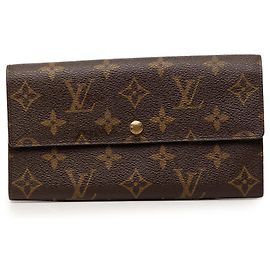 Portafoglio lungo Sarah Monogram marrone Louis Vuitton Marrone
