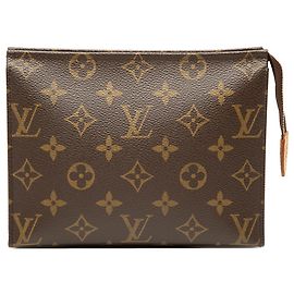 Pochette de toilette Louis Vuitton Brown Monogram 19 Marron