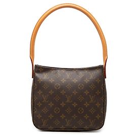 Louis Vuitton Marrom Monogram Looping MM Marrom