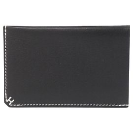 Hermès Hermes H Sellier Visitenkartenetui Schwarz