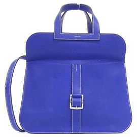 Hermès Arzan Handbag Blue Taurillon Clemence Leather Blue