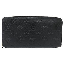 Louis Vuitton Monogram Empreinte Zippy Wallet Black