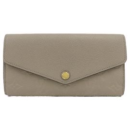 Cartera larga Louis Vuitton Monogram Empreinte Beige Gris