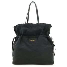 Prada Jacquard Tote Bag/Shoulder Bag Black