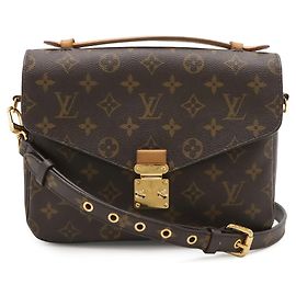 Sac à main Louis Vuitton Monogram Pochette Metis MM Marron