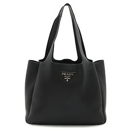 Prada Vitello Daino Soft Leather Tote/Shoulder Bag Black