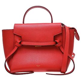 Céline Cinto Celine em couro de bezerro Medium Vermelho