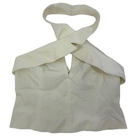 Cult Gaia Top blanco cuello halter Blanco