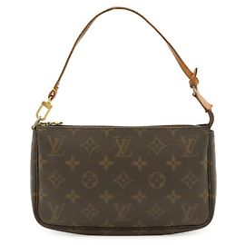 Louis Vuitton Monogram Pochette Accessoires Handbag Pouch Brown