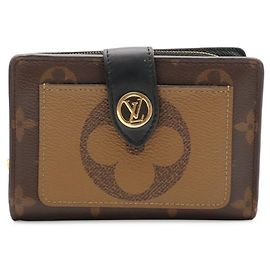 Cartera Bi-fold Juliette Monogram Reverse Louis Vuitton Castaño Marrón claro