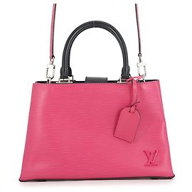 Louis Vuitton Epi Cléber PM Handbag Black Pink