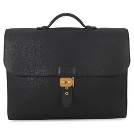 Hermès Hermes Sac à Dépêches 38 Handbag Noir