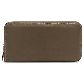 Hermès Cartera larga Azap Hermes en gris Etoupe Gris pardo