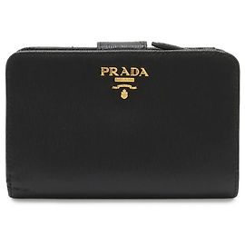 Cartera Bi-fold Prada Vite L'Wallet Negro
