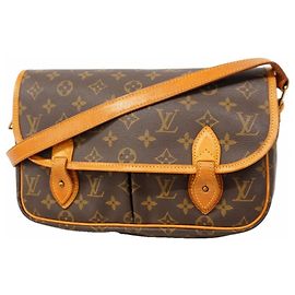 Borsa a tracolla Louis Vuitton Monogram Gibeciere MM Marrone