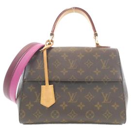 Bolsa Louis Vuitton Monogram Cluny BB Marrom Fuschia