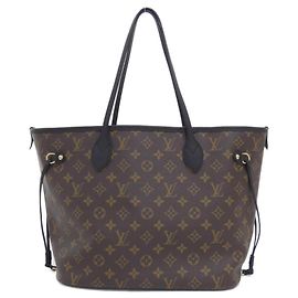 Louis Vuitton Monogram Neverfull Inside Out MM M28351 Handbag Brown Black