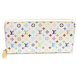 Louis Vuitton Zippy Wallet Long Wallet Limited White