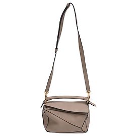 Bolsa Loewe Small Puzzle Edge em couro de bezerro bege Bege