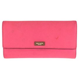 Cartera larga de cuero Kate Spade Rosa