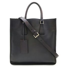 Sac cabas 2way en Saffiano de Prada Bleu