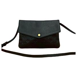 Bolsa de ombro Louis Vuitton Twice em couro Monogram Empreinte Preto