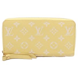 Portefeuille Zippy Monogram Empreinte Long Louis Vuitton Jaune