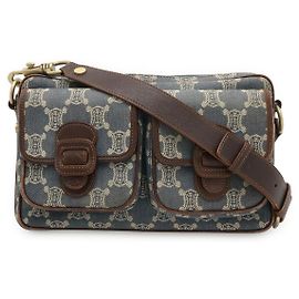 Céline Borsa a Spalla Celine Macadam Denim Canvas Blu