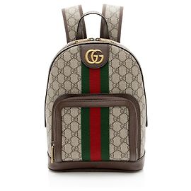 Gucci GG Supreme Ophidia Small Backpack Brown Beige