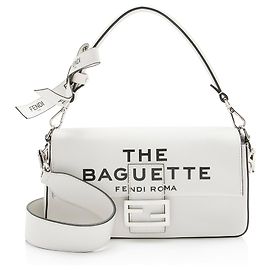 Fendi x Marc Jacobs Leather The Baguette Shoulder Bag Branco
