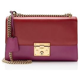 Gucci Leather Padlock Medium Shoulder Bag Pink