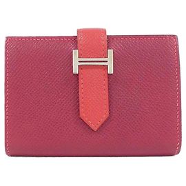 Hermès Cartera Hermes BearnMini Epsom Roja