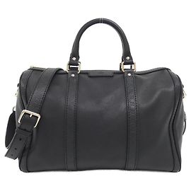 Gucci Micro Guccissima Leather Boston Bag Black