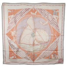 Hermès Sciarpa in seta Carre90 Hermes Bianco