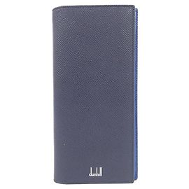 Alfred Dunhill Cartera larga de piel de becerro Cadogan Dunhill Azul
